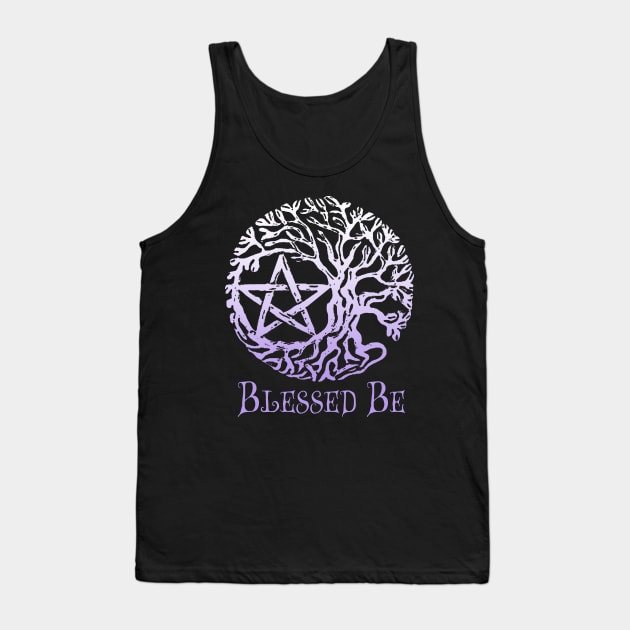 Wiccan & Pagan Sacred Gifts Nature Twigs Pentacle Tree of Life Blessed Be Tank Top by BeesEz